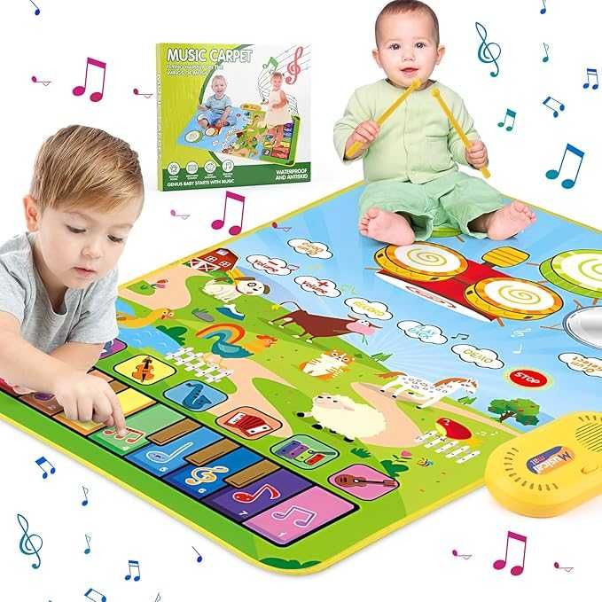 Muzyczna mata z pałeczkami dla dzieci od 1-go roku życia