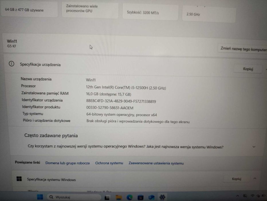 Laptop gamingowy Gigabyte G5 KF