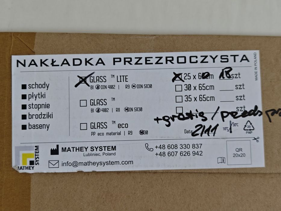 Nakładki przezroczyste na schody