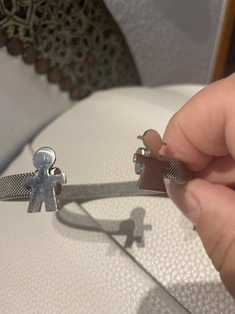 Pulseira em aço filhos