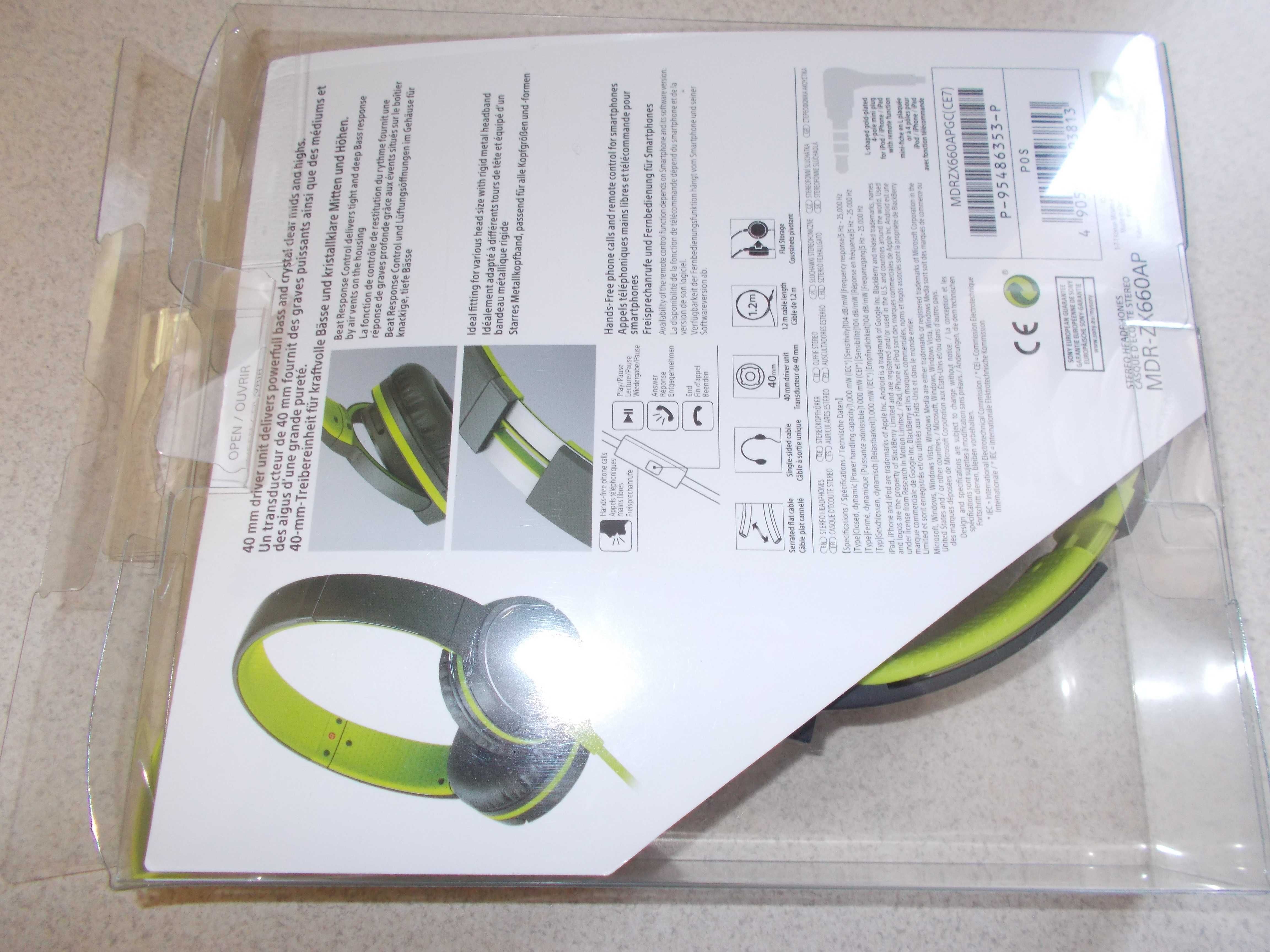 Nauszne słuchawki z mikrofonem Sony MDR-ZX310AP