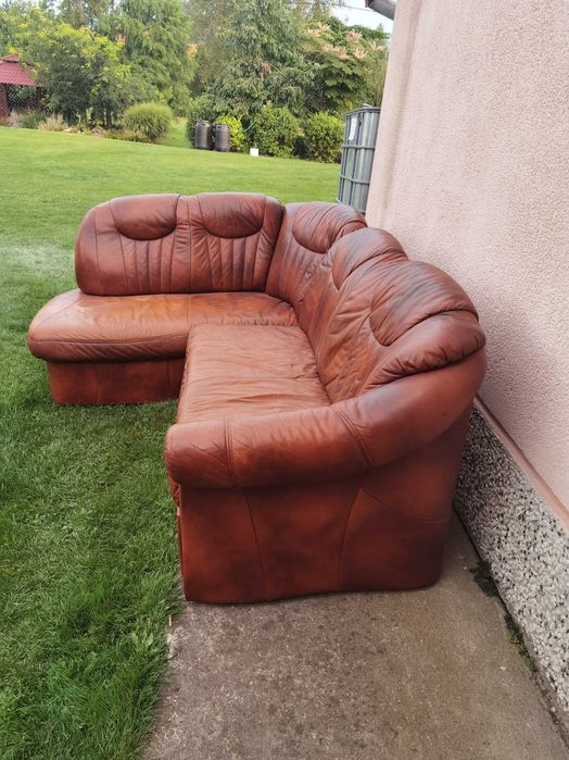 Wersalka rozkładana skórzana