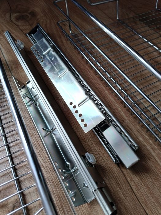 2xszuflada teleskopowa, kosz cargo, półka kuchenna, 45 cm