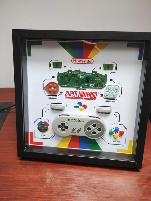 Nintendo SNES Dekoracja - Shadowbox / Diorama - Własna produkcja.