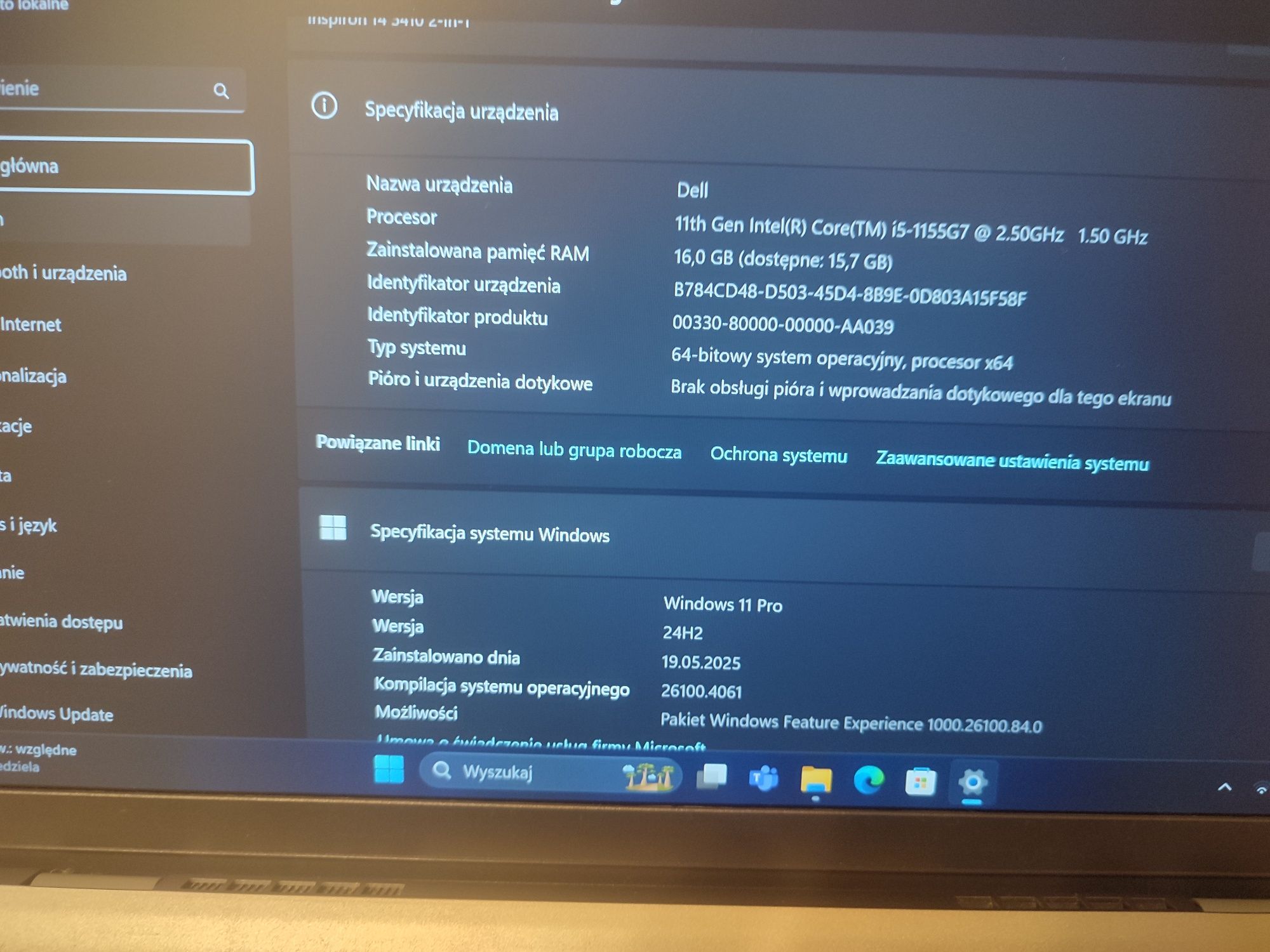 Laptop ultramobilny Dell Inspiron 5410 Intel i5 16/512GB