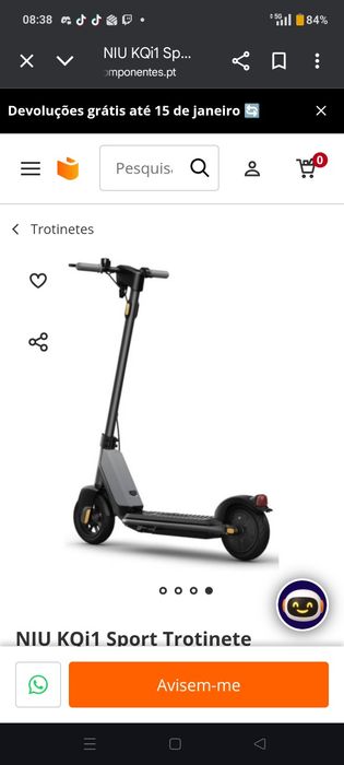 Vendo trotinete eletrica niu kQi1 usada