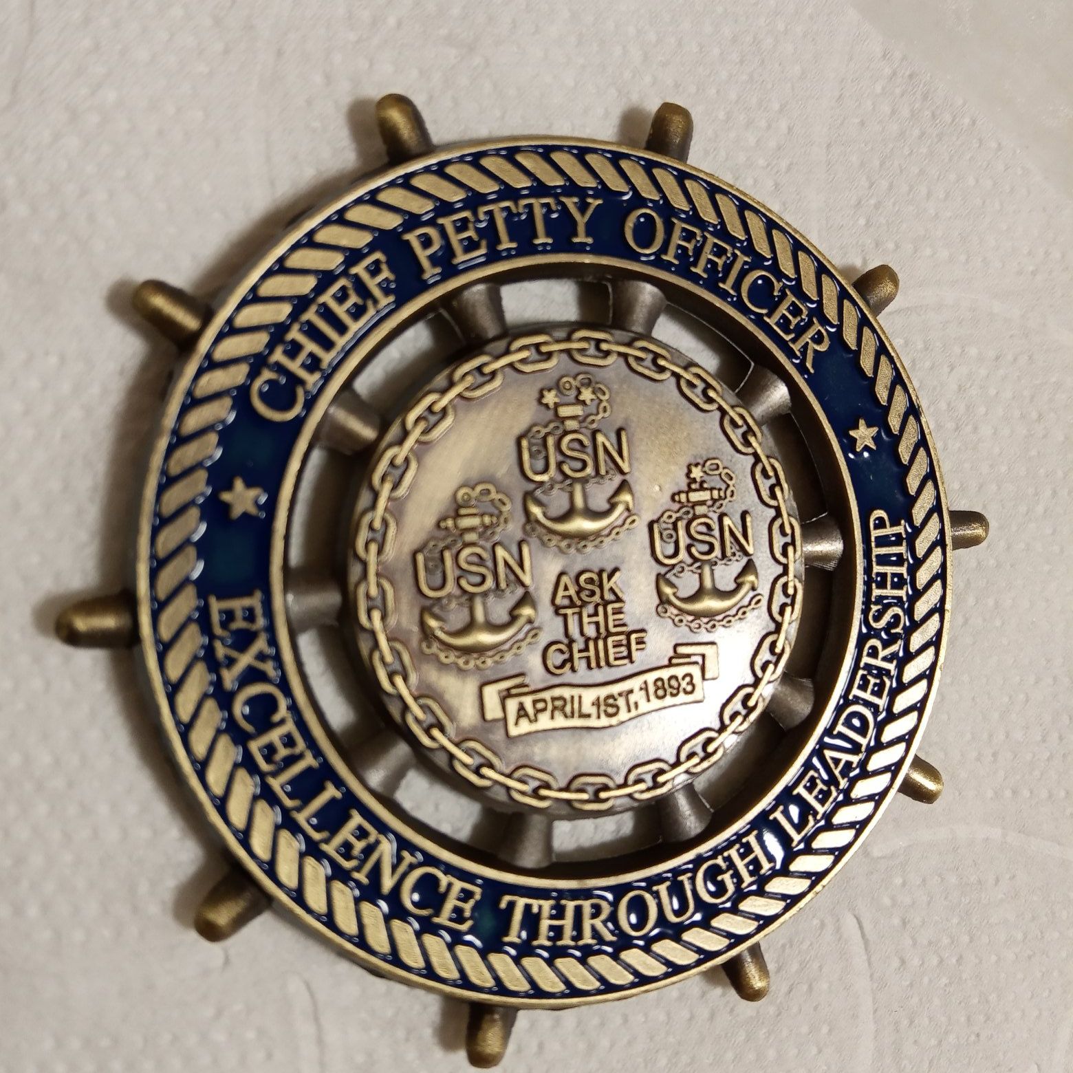 Сувенир памятный жетон "NAVY USA"-Военно- морской флот США