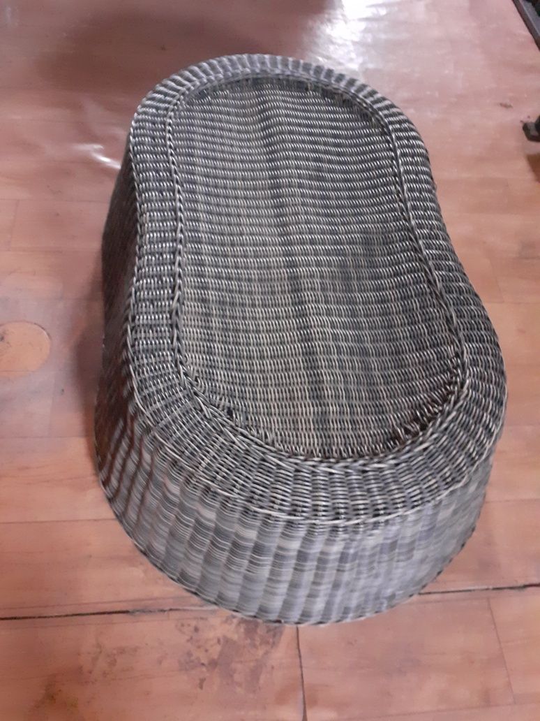 Rattanowy stolik ogrodowy owalny 64x112, wys 36 cm