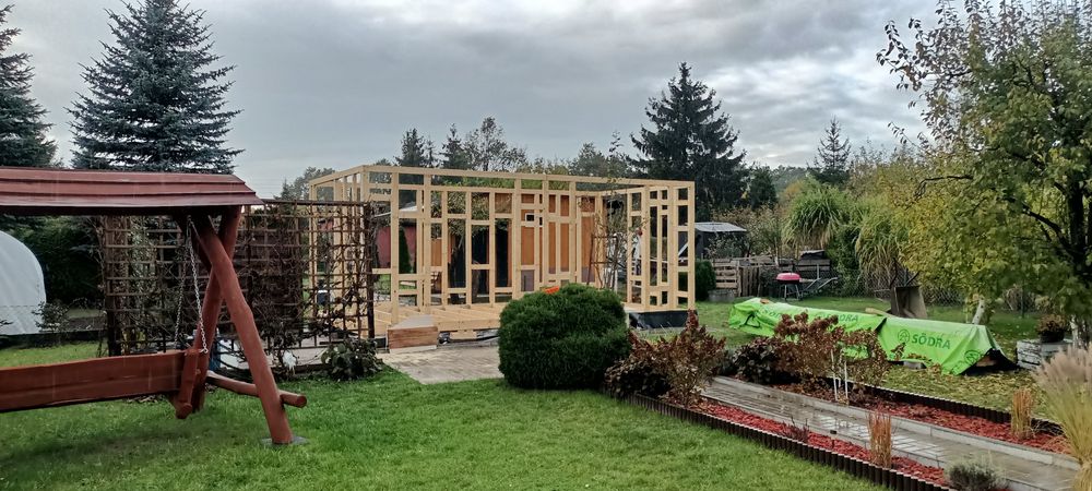 Domek szkieletowy konstrukcja drewniana