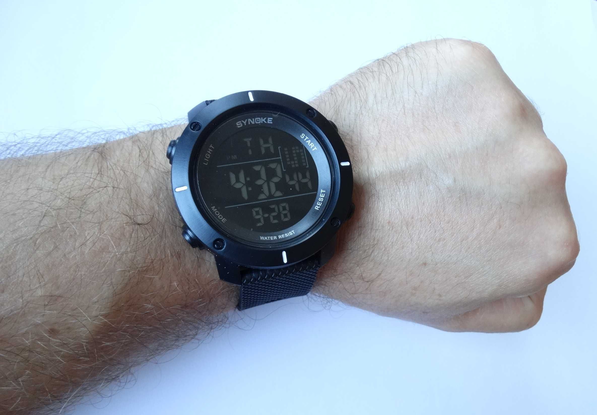 Zegarek męski Synoke elektroniczny cyfrowy sportowy wodoodporny WR50