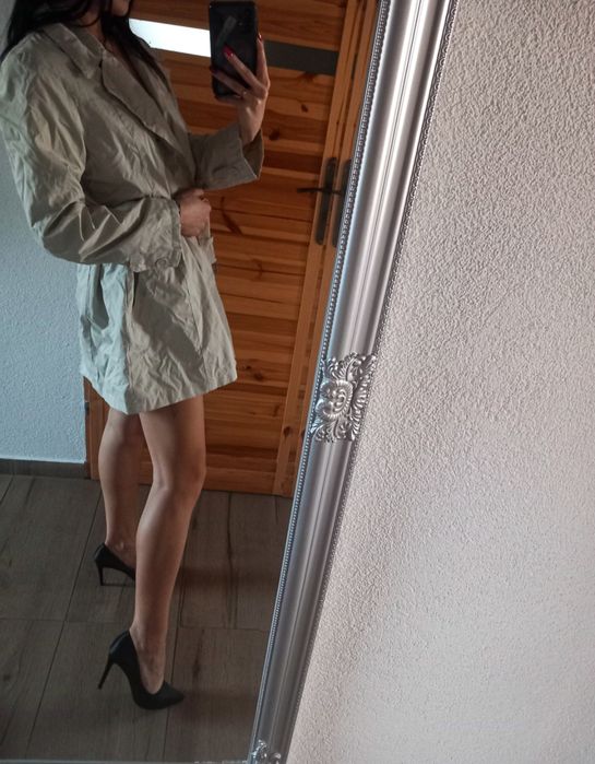 Płaszcz trencz Beżowy jasny butik UNI