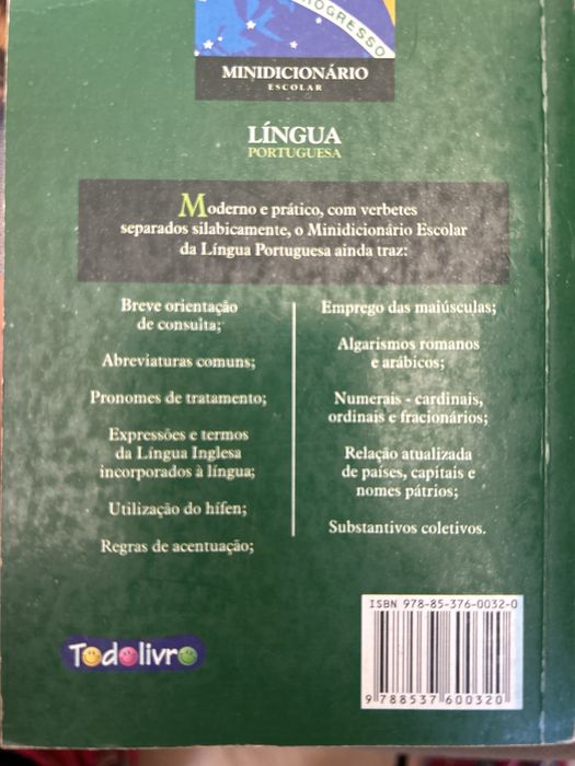 Dicionario escolar mini de lingua portuguesa