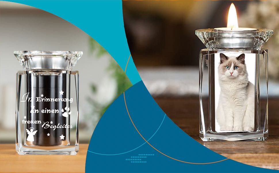Crystal Memorial – elegancka urna dla zwierząt domowych z LED.