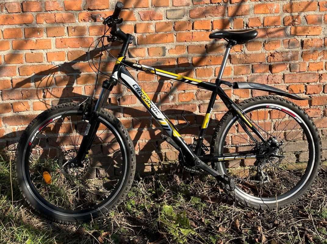 Велосипед Crossride 26" посилений вилкою Suntour XCM, перемикачі Altus