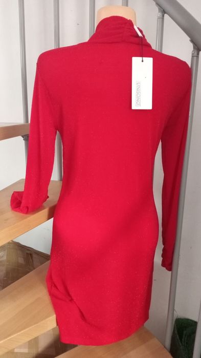 Sukienka czerwona mieniąca się wieczorowa sylwestrowa elegancka nowa