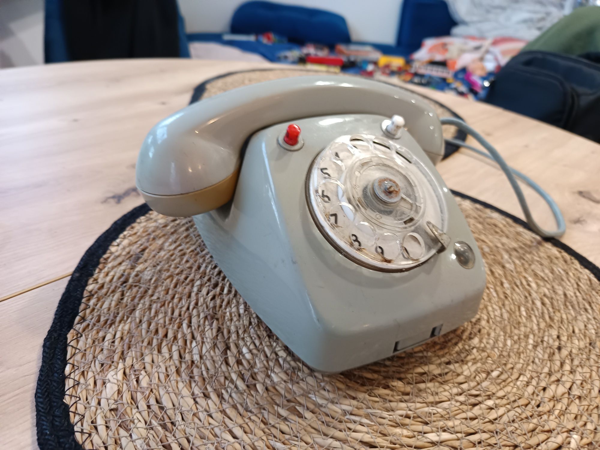 Stary Vintage telefon tarczowy słuchawkowy sekretarski PRL Elektrim
