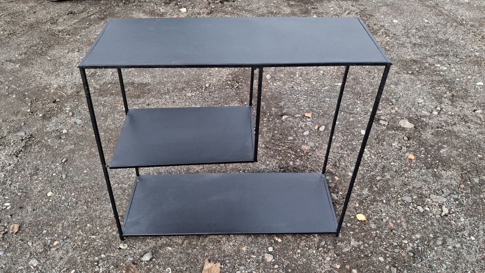 KONSOLA stolik metalowa LOFT czarna 77 x 30 x 68cm