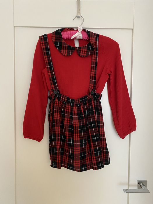 Świąteczny komplet bluzka i spódniczka