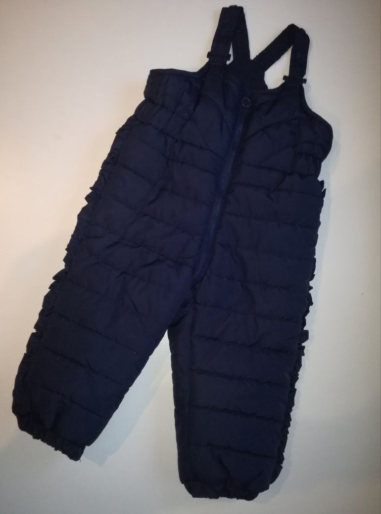 Granatowe dziewczęce zimowe spodnie narciarskie Coccodrillo r. 80