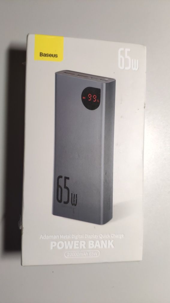 Baseus Power Bank 20000 mAh, PD 65 W QC 4.0