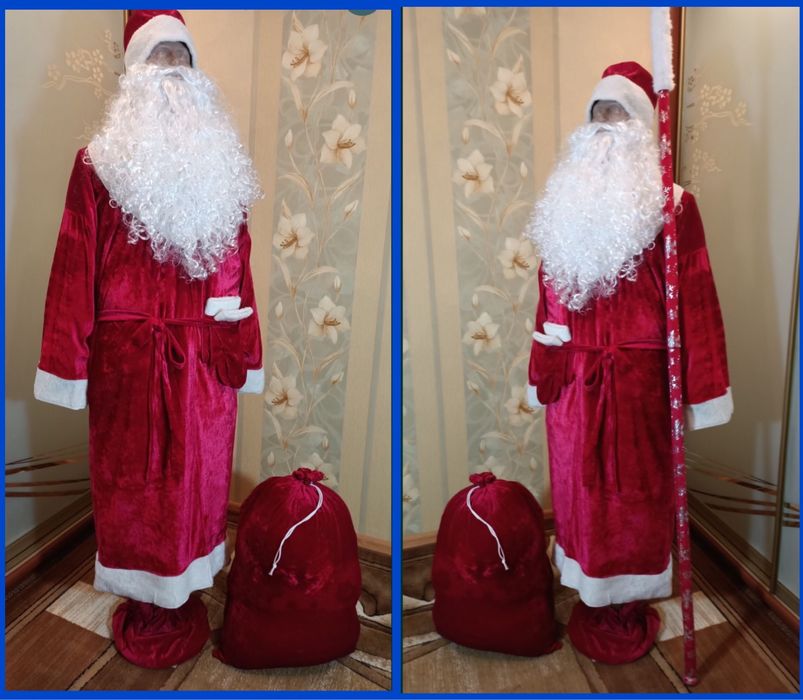 Костюм Діда Деда Мороза Снігуроньки Снегурочки Миколая Дід Дед Мороз