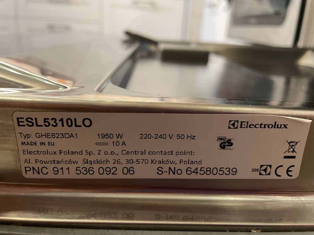 Zmywarka Electrolux ESL5310LO uszkodzona