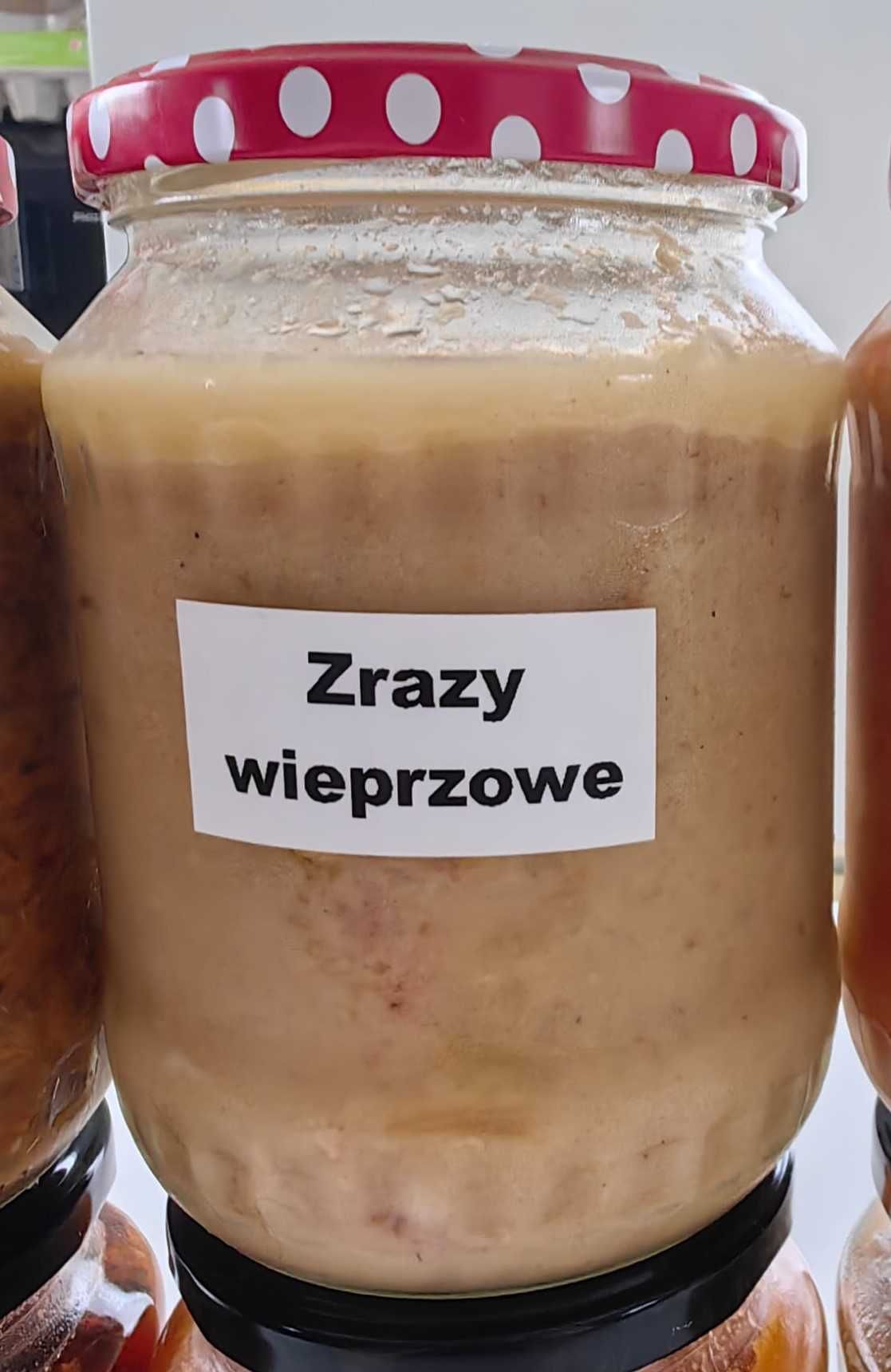 Słoiki z wekowanymi obiadami strogonow,fasolka,zrazy,pulpety,gołąbki