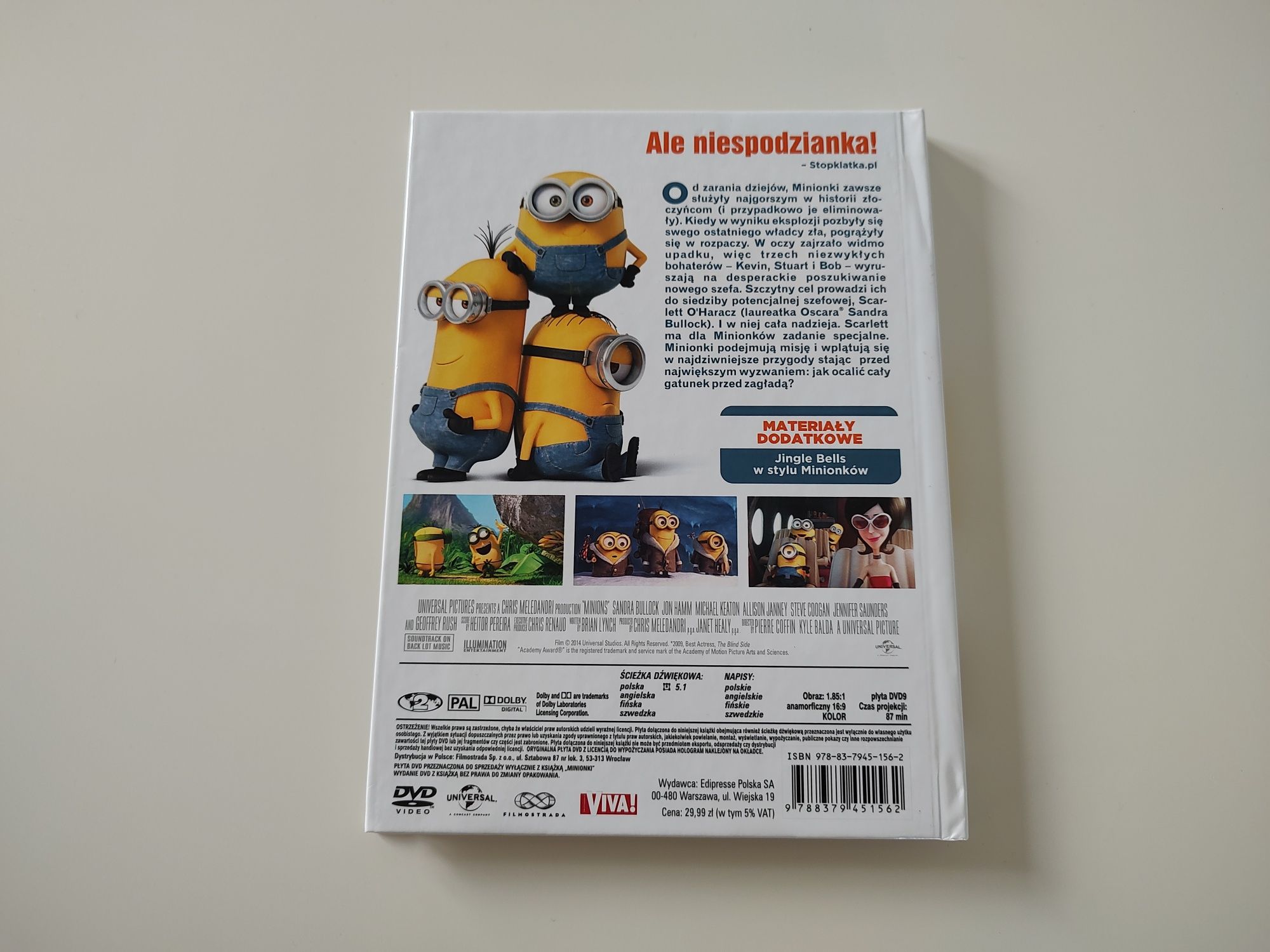 Minionki płyta DVD z książeczką z zagadkami