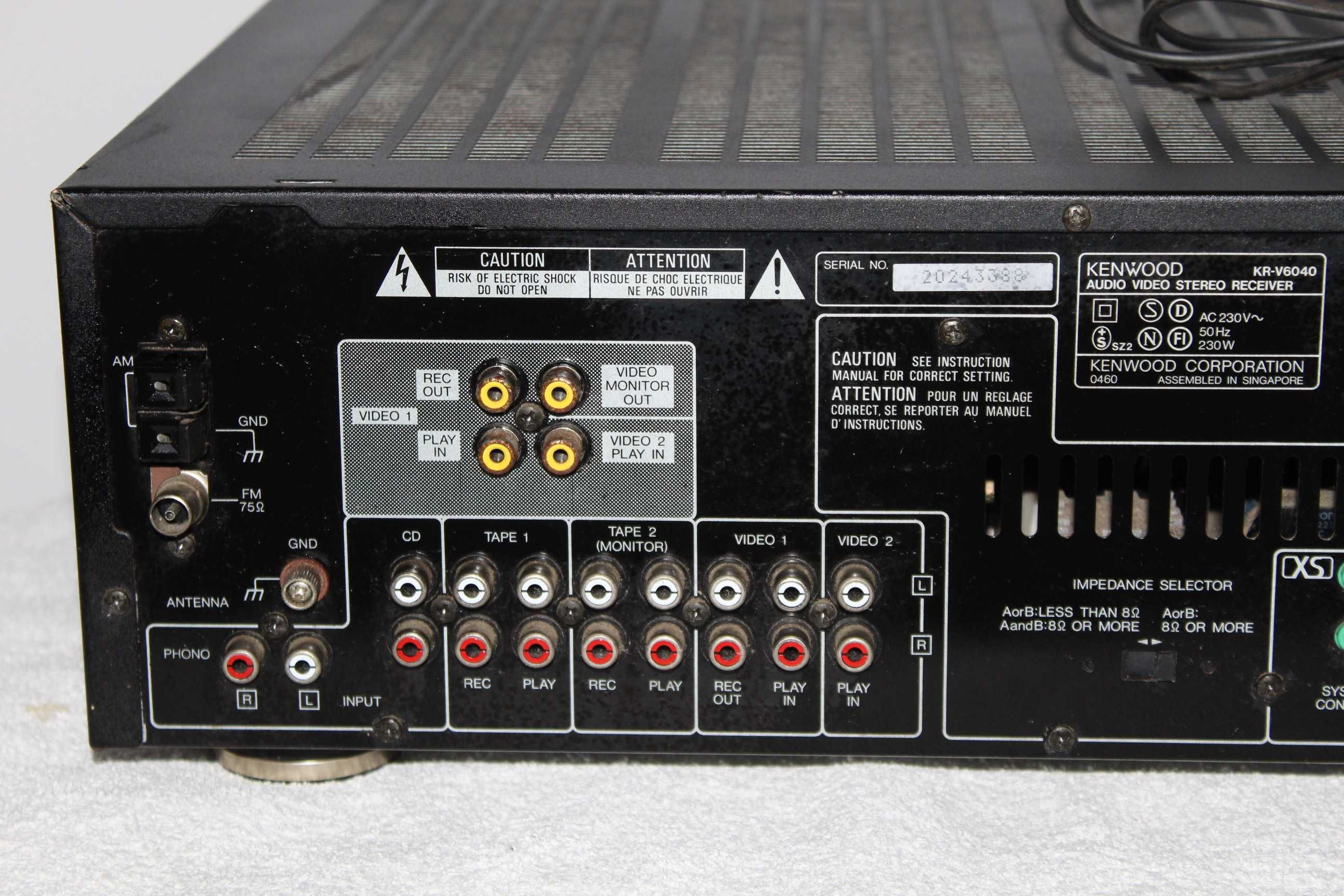 KENWOOD KR-V6040 Mocny amplituner wzmacniacz stereo hi-fi Wysyłka