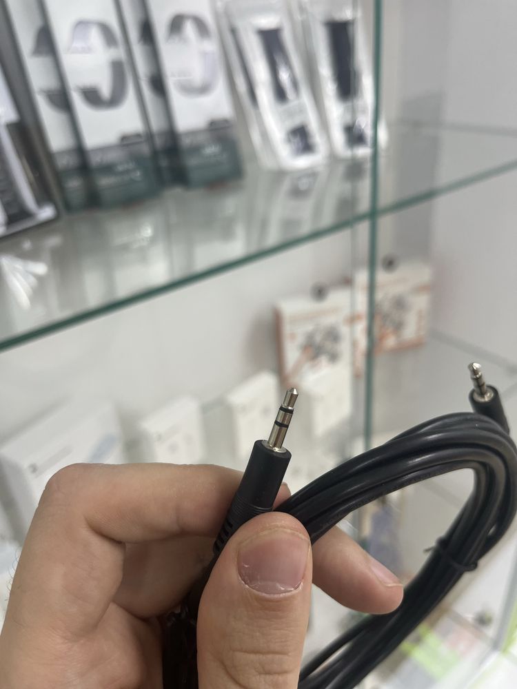 Кабель 3 метра AUX 3,5 mm black чорний подовжувач