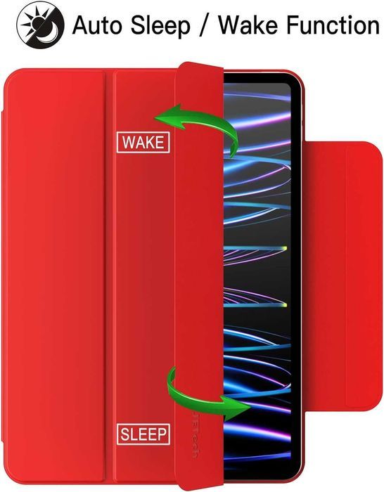 JETech iPad Air 5 / Air 4 / Pro 11'' Etui magnetyczne Pencil czerwone