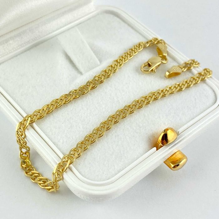 ZŁOTA bransoletka splot MONA LISA pełna 3mm PR. 585 (14K) dł. 18,5 cm