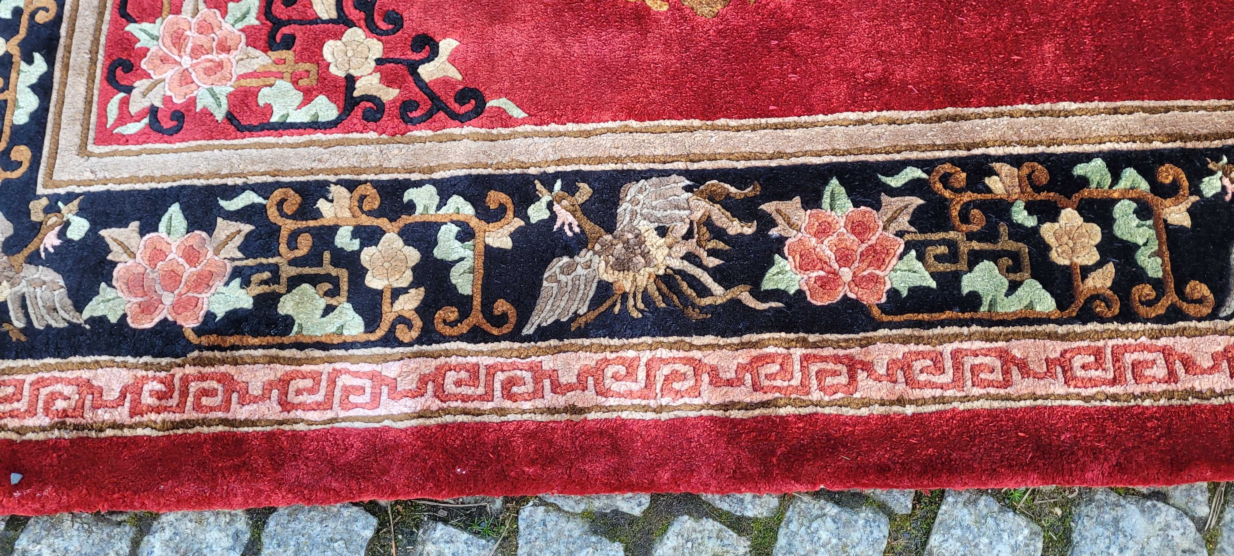 Artdeco ręcznie tkany dywan chiny 100% jedwab certyfikat  124/230