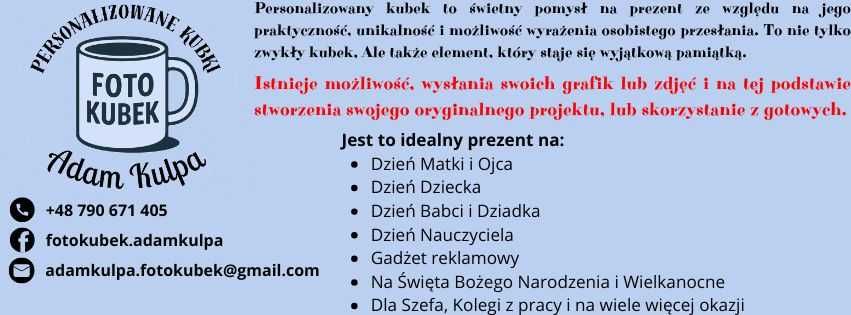 Kubek reklamowy z własną grafiką i tekstem - kolorowy ucho serce