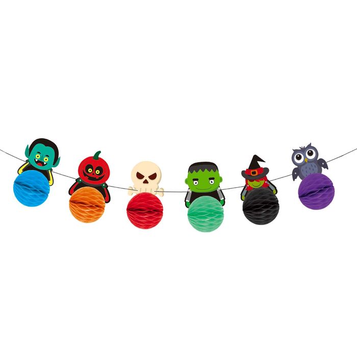 Girlanda papierowa HONEYCOMB "HALLOWEEN MONSTERS" 300cm