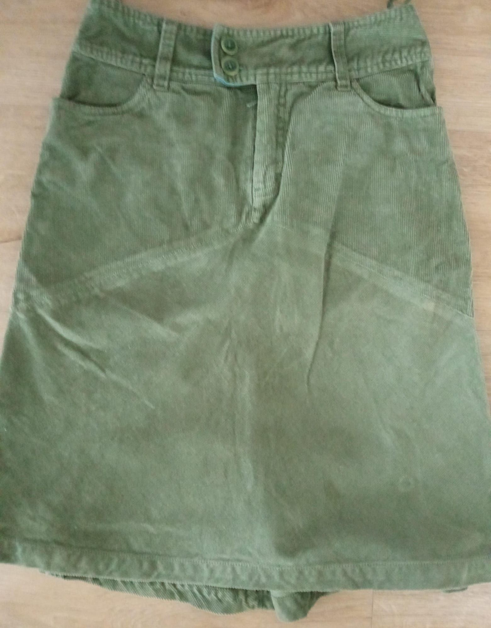 Sztruksowa zielona spódnica Jackpot xs