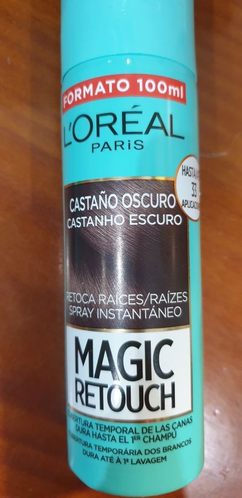 Magic Retouch Precision escova aplicadora e spray retoca raízes