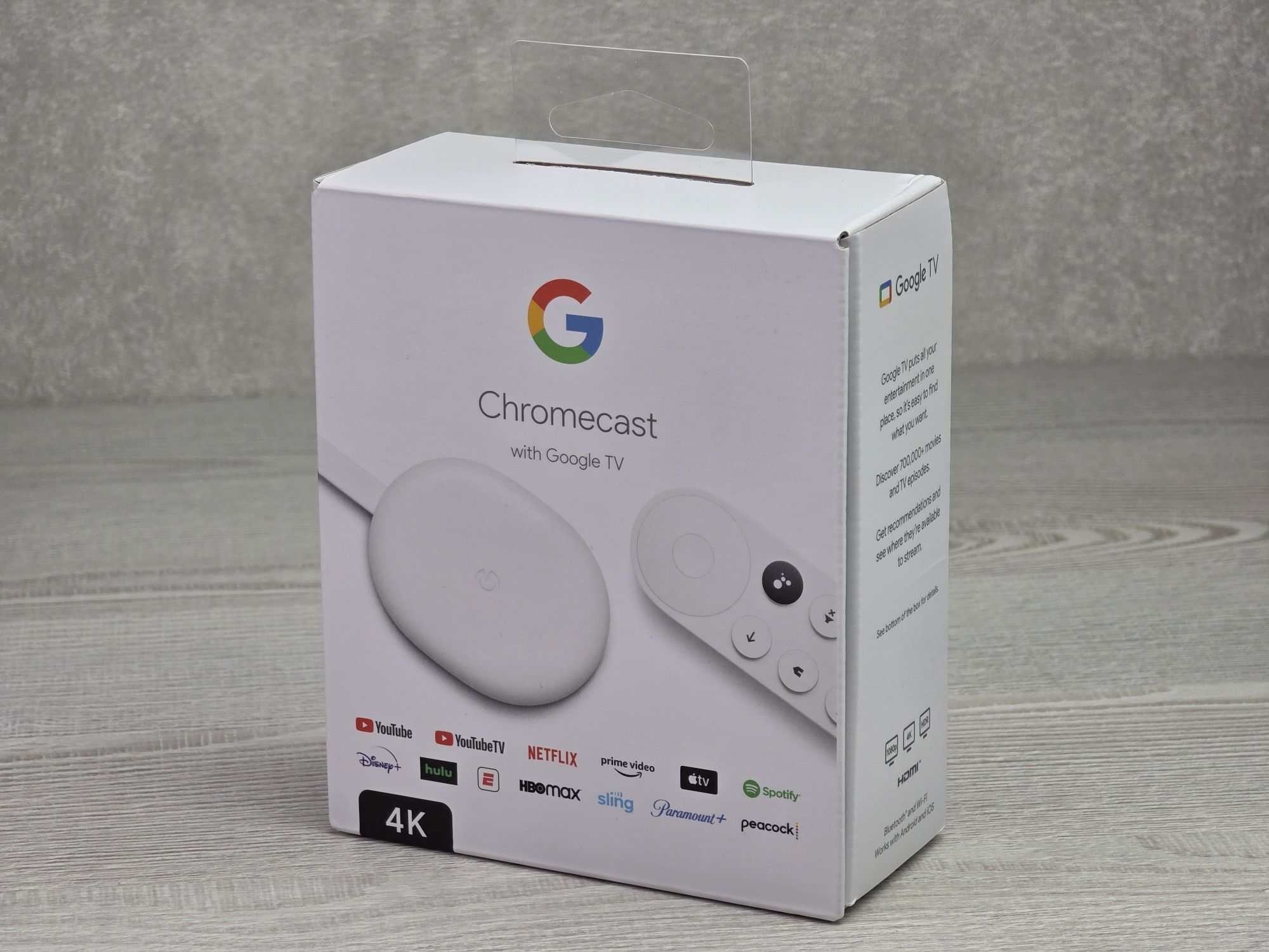 Медіаплеєр Google Chromecast 4K з Google TV Snow (GA01919-US)