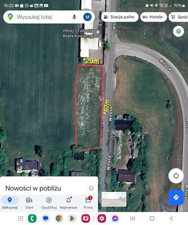 Działka budowlana Piotrków Trybunalski, 1340m. UL. Witosa