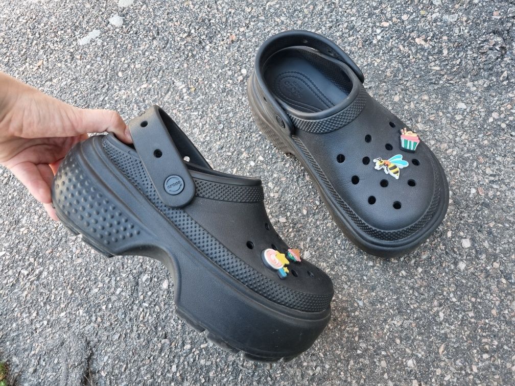 Crocs platform stomp Clog клоги сабо  кроксы w7 оригинал на 37-38р