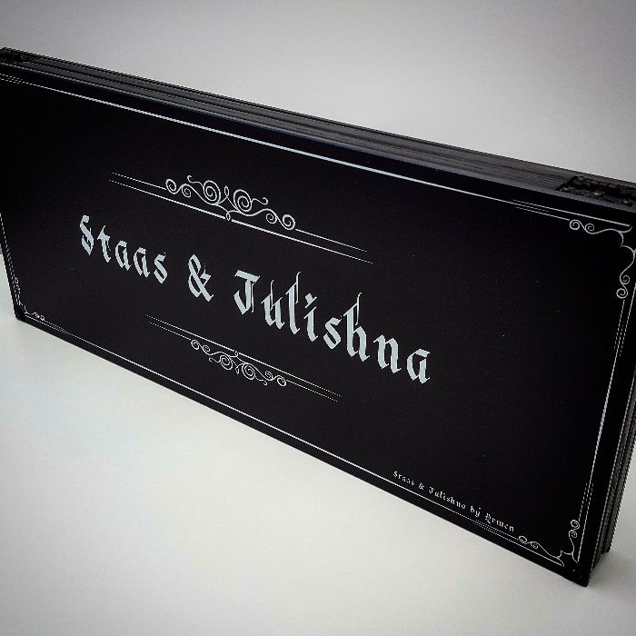 Нарды из стекла каленого. Инициалы и дизайн под заказ. Art-limit.