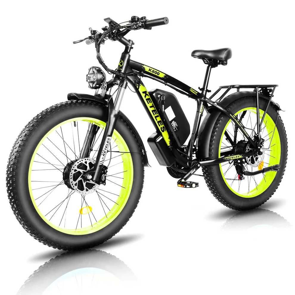 Bicicleta elétrica de montanha KETELES K800 26" 2000W Motor Duplo