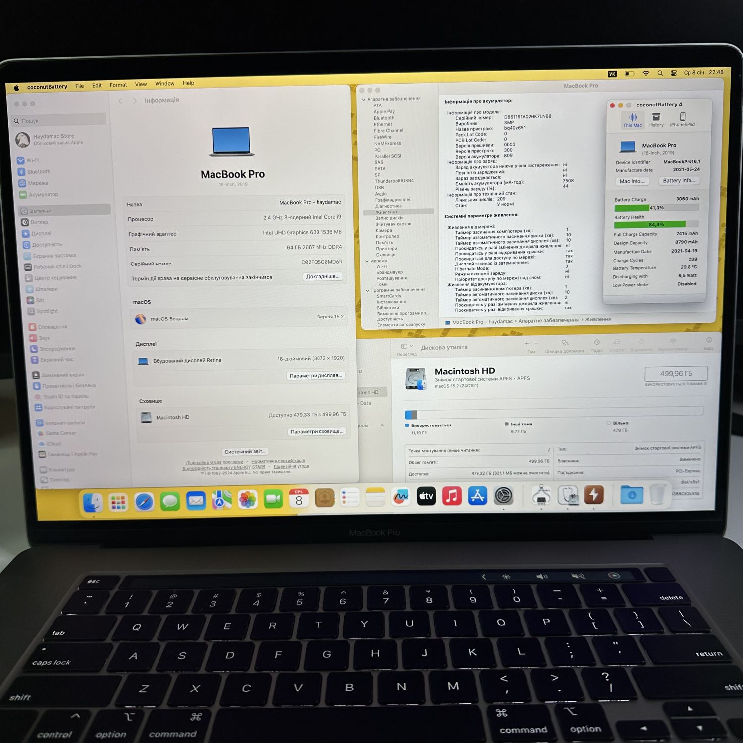 MacBook Pro 16 2019 i9 2.4 64/512GB 5300M 4GB HM2066 макбук ГАРАНТІЯ М