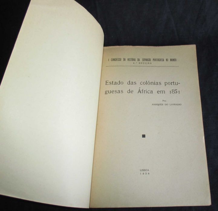 Livro Estado das Colónias portuguesas de África em 1851
