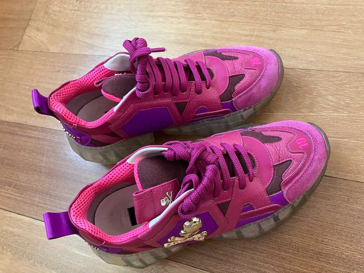 Кросівки рожеві Philipp Plein розмір 38