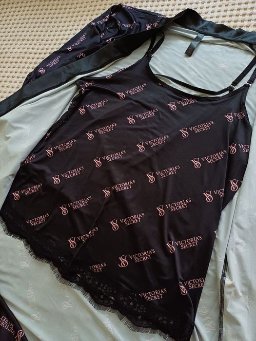 Атласна піжама -  трійка victoria's secret    xl-xxl, оригінал