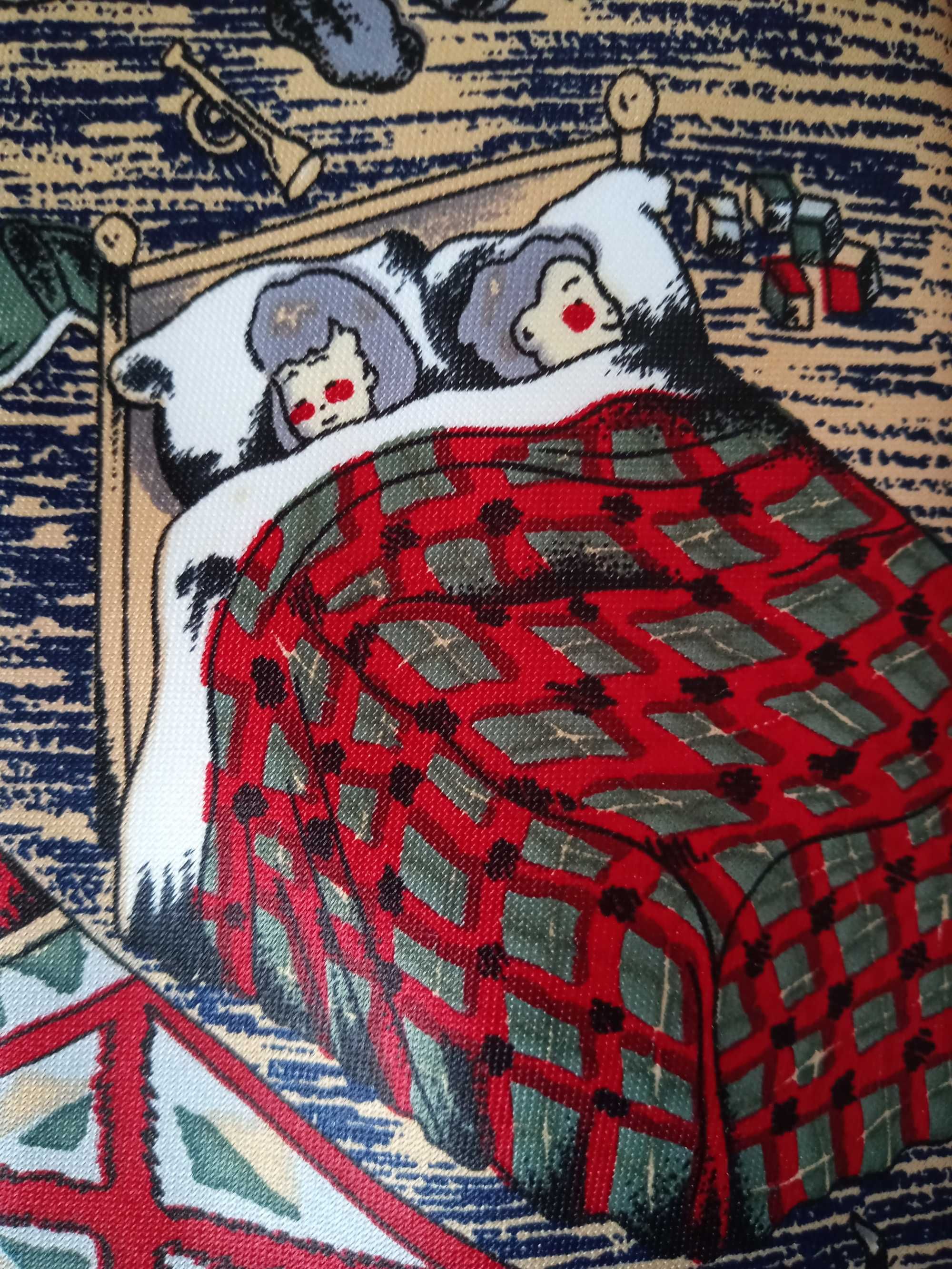 Krawat granatowy Boże Narodzenie Wigilia, św. Mikołaj
