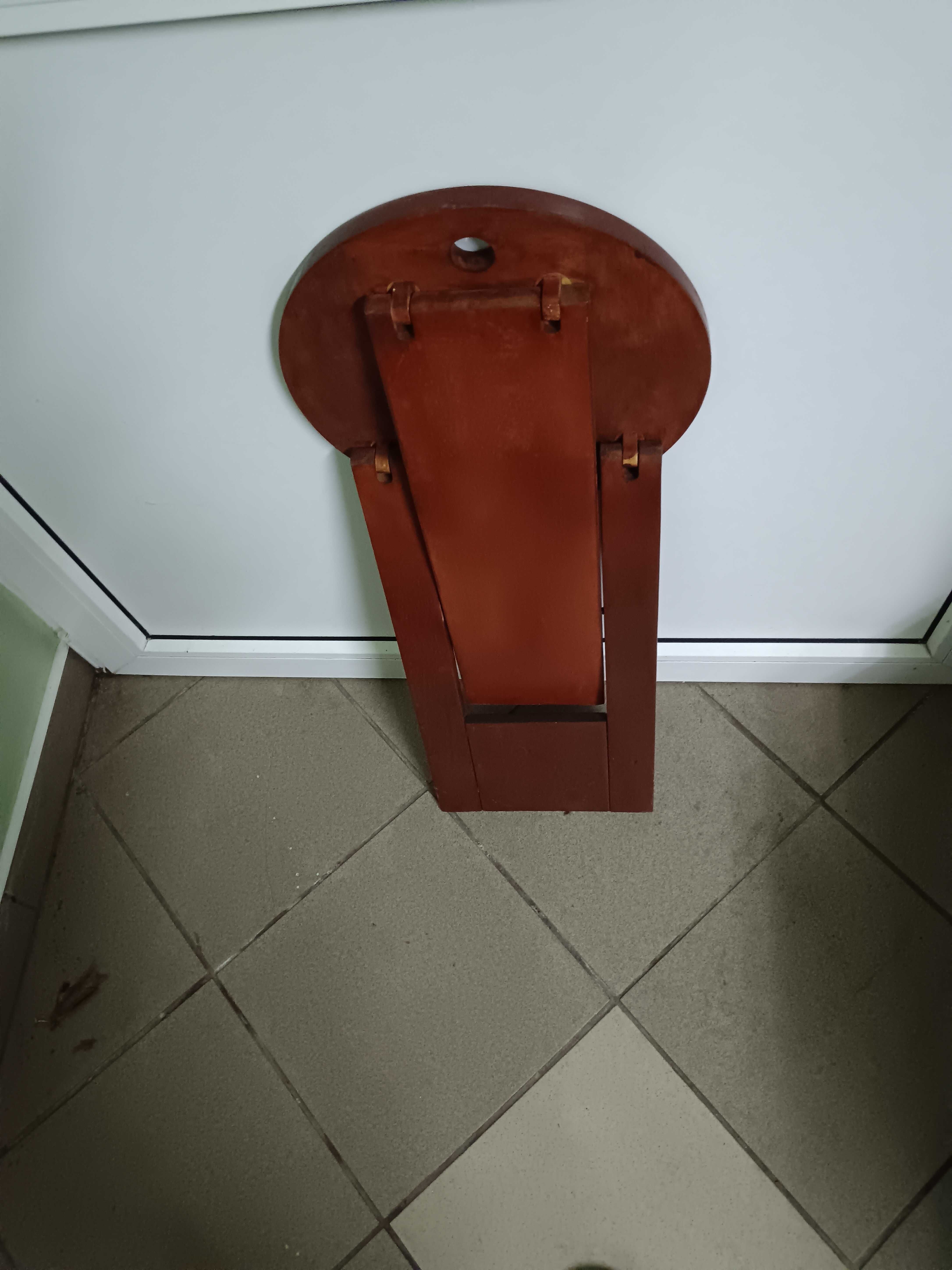 Taboret składany drewniany