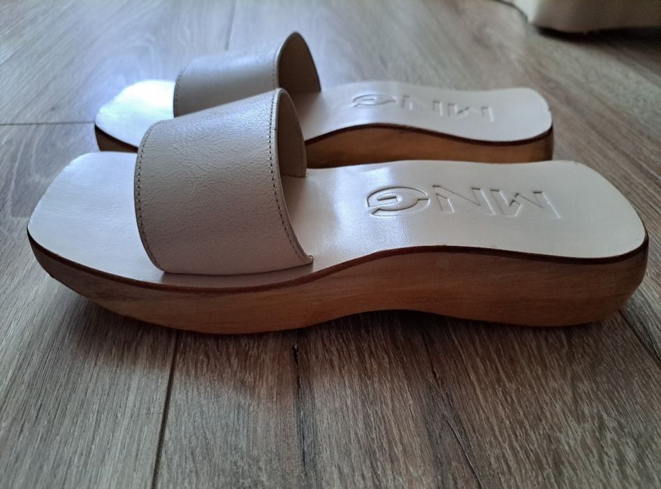 Шльопки, сабо Mango, шкіряні, 38р, 25см