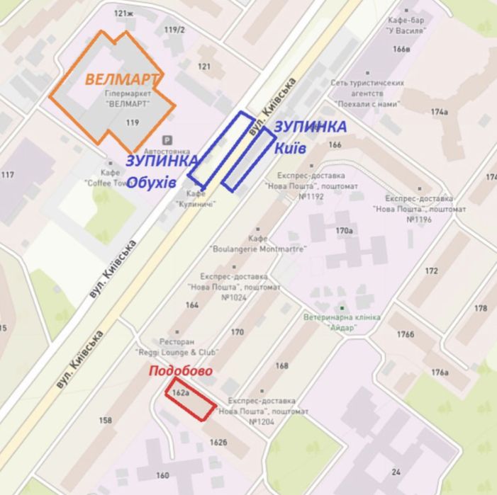 Квартира 1кім. Подобово м. Обухів, р-н Піщана.